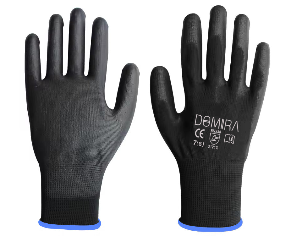 Anti-Static Work Safety Gloves with PU Coating Durable & Flexible Pack of 6 Anti-Static Work Safety Gloves with PU Coating Durable & Flexible Pack of 6